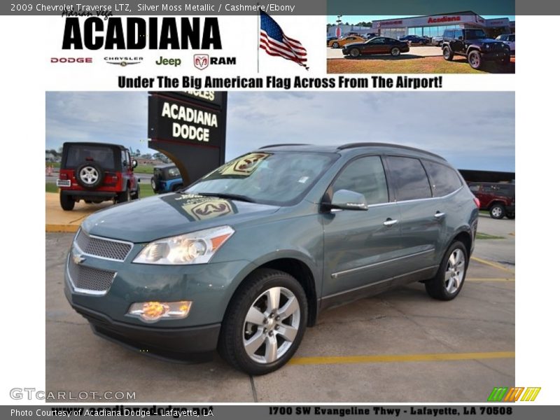 Silver Moss Metallic / Cashmere/Ebony 2009 Chevrolet Traverse LTZ