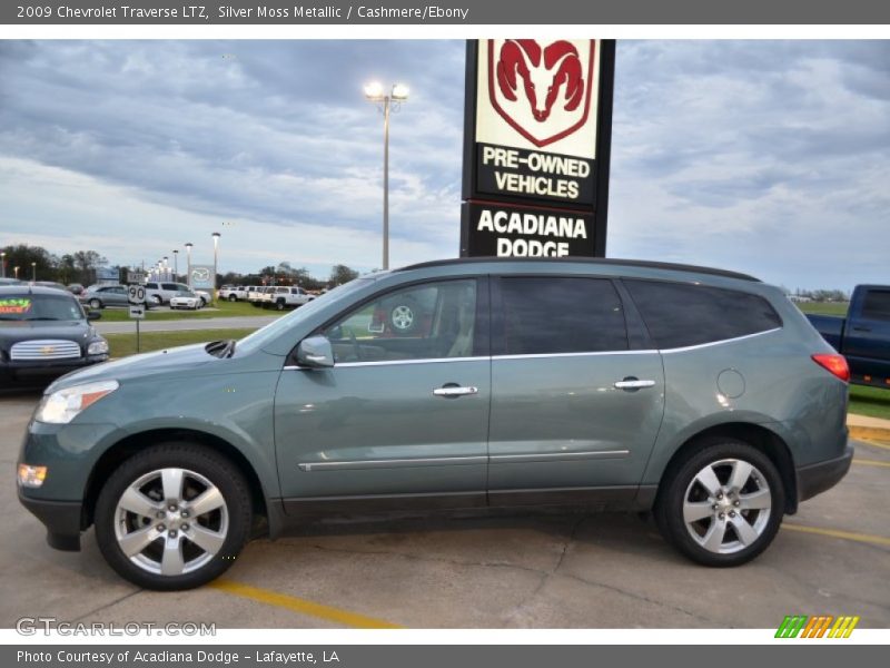 Silver Moss Metallic / Cashmere/Ebony 2009 Chevrolet Traverse LTZ