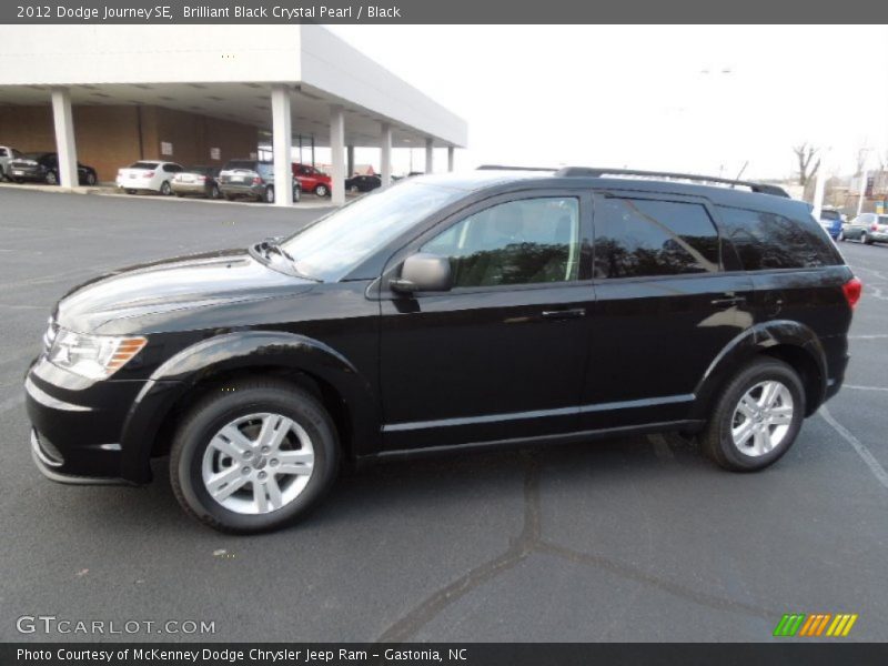 Brilliant Black Crystal Pearl / Black 2012 Dodge Journey SE