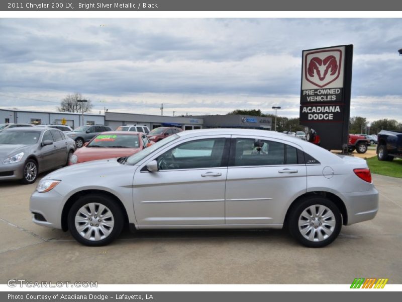 Bright Silver Metallic / Black 2011 Chrysler 200 LX