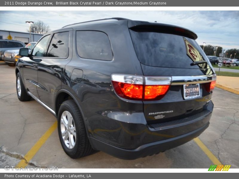 Brilliant Black Crystal Pearl / Dark Graystone/Medium Graystone 2011 Dodge Durango Crew