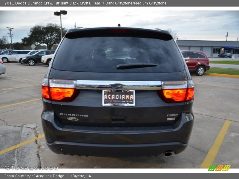 Brilliant Black Crystal Pearl / Dark Graystone/Medium Graystone 2011 Dodge Durango Crew