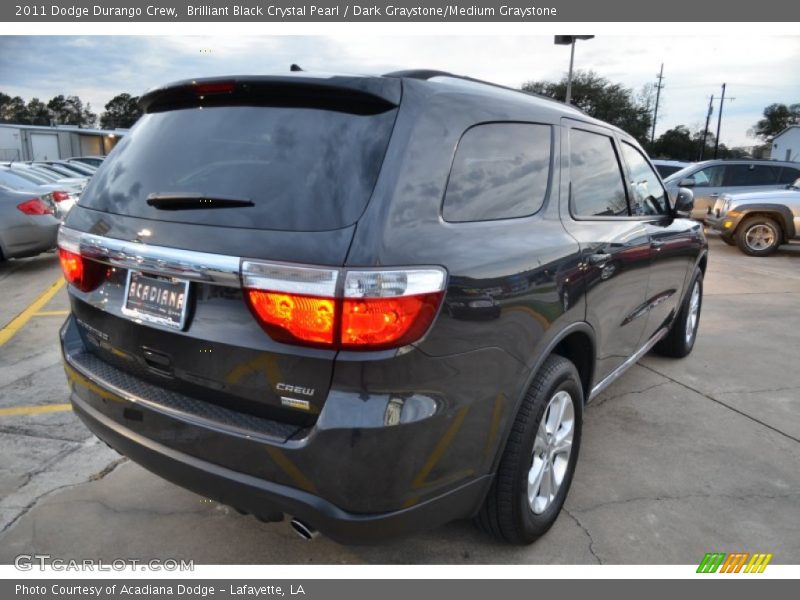Brilliant Black Crystal Pearl / Dark Graystone/Medium Graystone 2011 Dodge Durango Crew