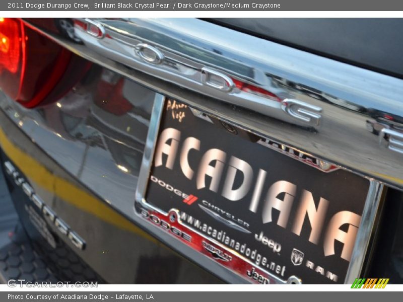 Brilliant Black Crystal Pearl / Dark Graystone/Medium Graystone 2011 Dodge Durango Crew
