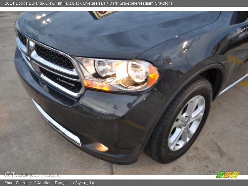 Brilliant Black Crystal Pearl / Dark Graystone/Medium Graystone 2011 Dodge Durango Crew