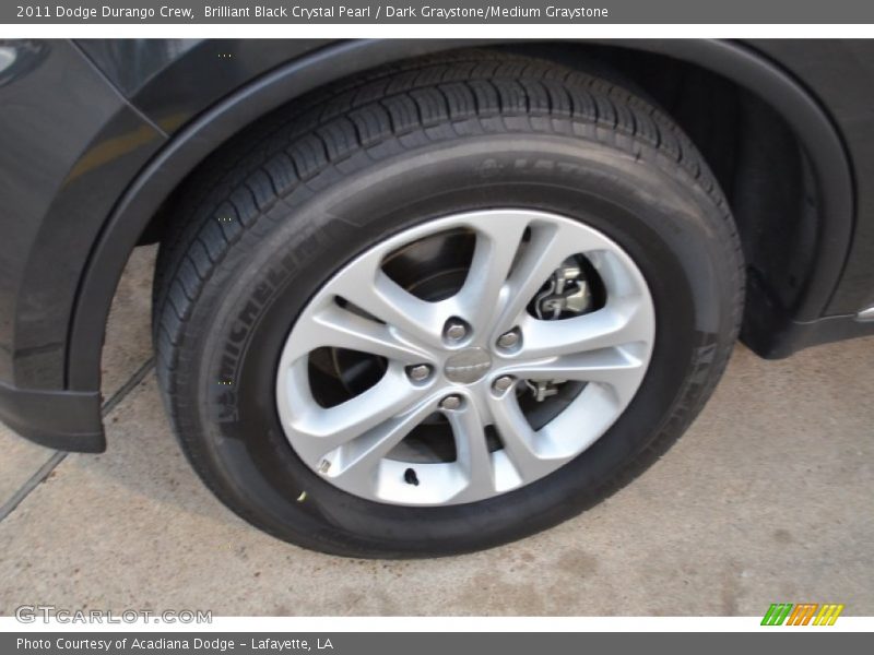 Brilliant Black Crystal Pearl / Dark Graystone/Medium Graystone 2011 Dodge Durango Crew