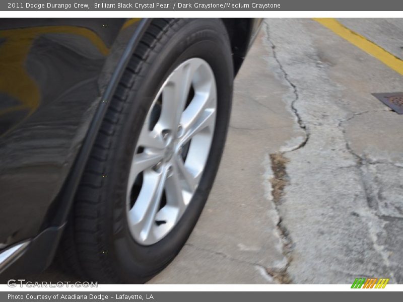 Brilliant Black Crystal Pearl / Dark Graystone/Medium Graystone 2011 Dodge Durango Crew