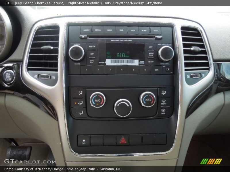 Bright Silver Metallic / Dark Graystone/Medium Graystone 2012 Jeep Grand Cherokee Laredo