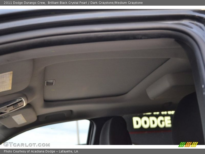 Brilliant Black Crystal Pearl / Dark Graystone/Medium Graystone 2011 Dodge Durango Crew
