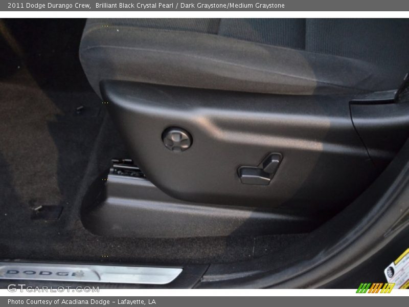 Brilliant Black Crystal Pearl / Dark Graystone/Medium Graystone 2011 Dodge Durango Crew