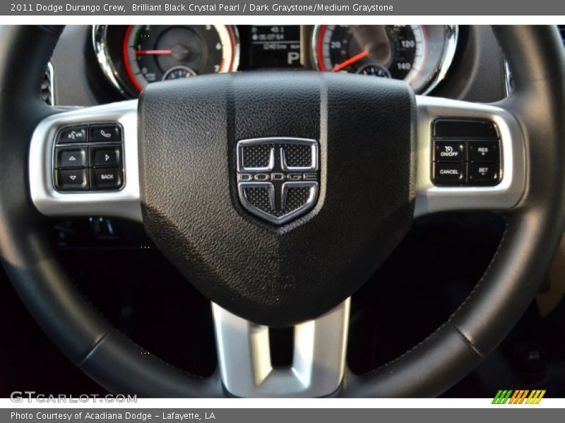 Brilliant Black Crystal Pearl / Dark Graystone/Medium Graystone 2011 Dodge Durango Crew