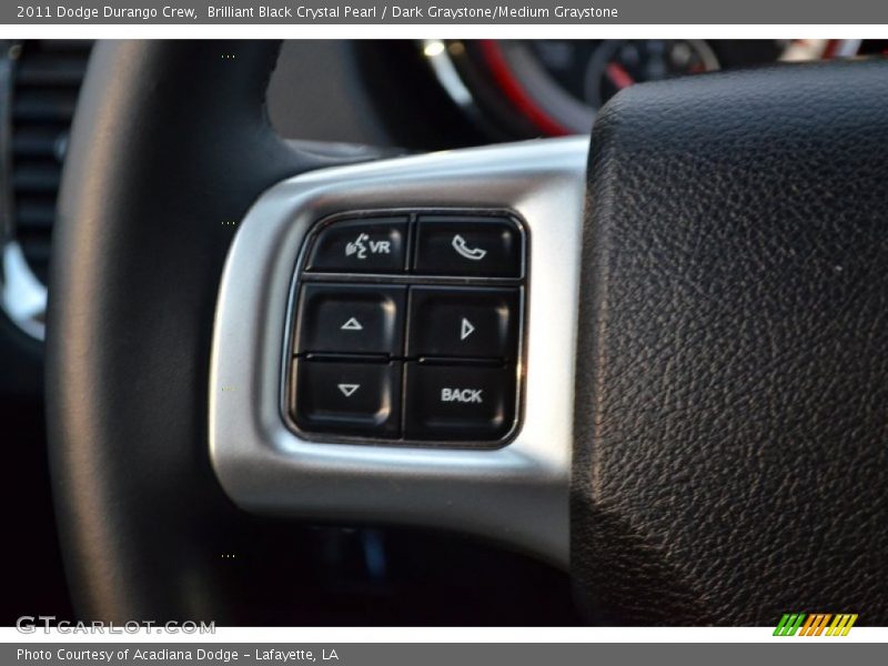 Brilliant Black Crystal Pearl / Dark Graystone/Medium Graystone 2011 Dodge Durango Crew
