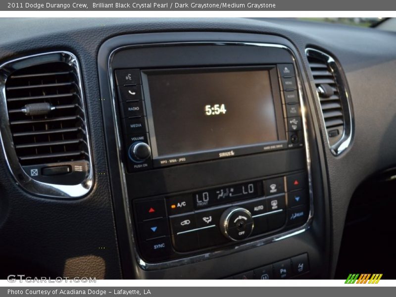 Brilliant Black Crystal Pearl / Dark Graystone/Medium Graystone 2011 Dodge Durango Crew