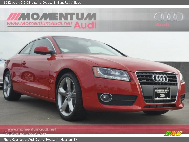 Brilliant Red / Black 2012 Audi A5 2.0T quattro Coupe