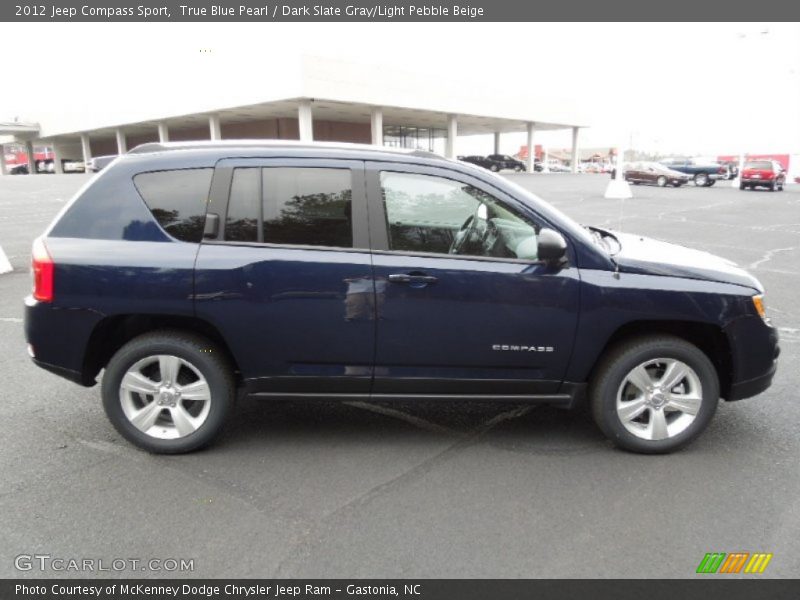 True Blue Pearl / Dark Slate Gray/Light Pebble Beige 2012 Jeep Compass Sport
