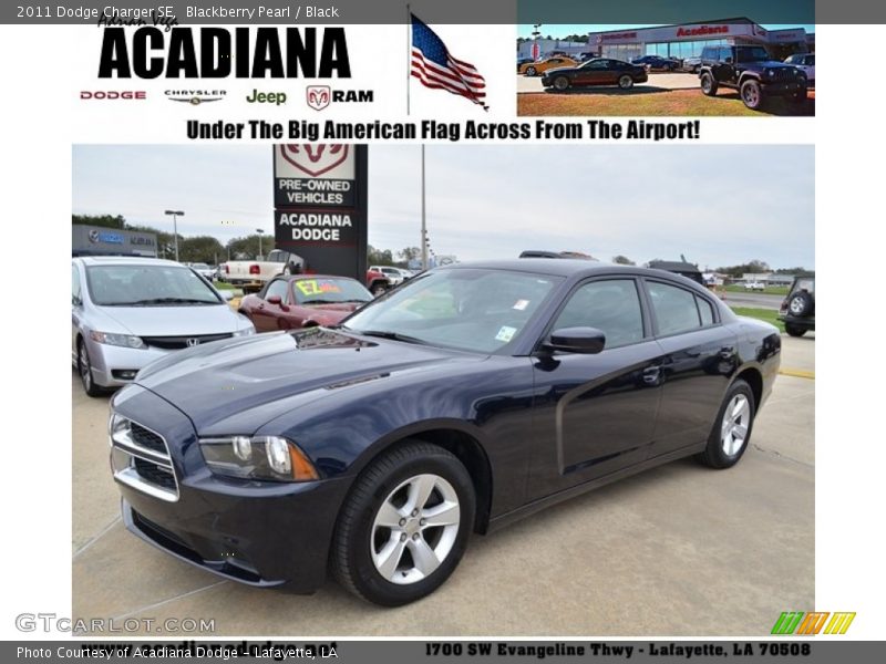 Blackberry Pearl / Black 2011 Dodge Charger SE
