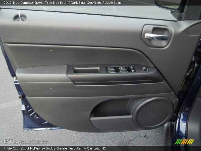 True Blue Pearl / Dark Slate Gray/Light Pebble Beige 2012 Jeep Compass Sport