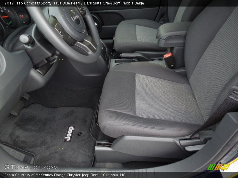 True Blue Pearl / Dark Slate Gray/Light Pebble Beige 2012 Jeep Compass Sport