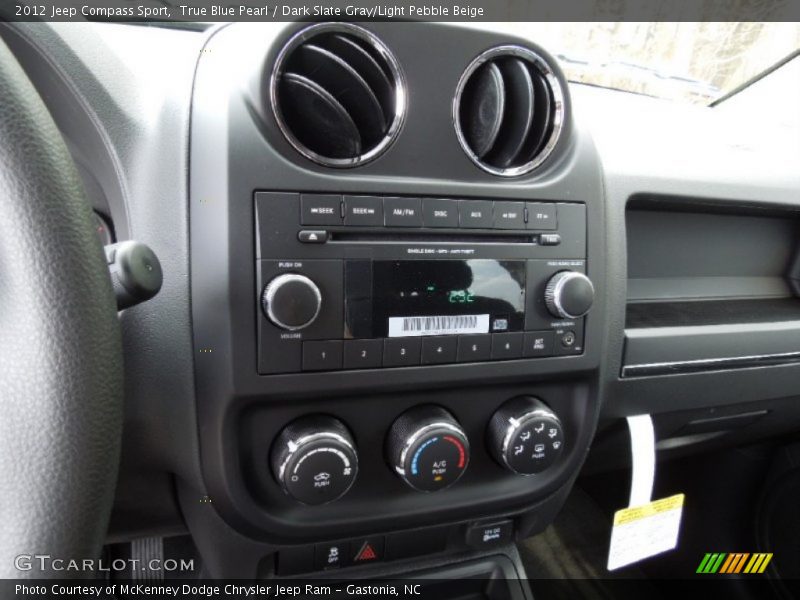 True Blue Pearl / Dark Slate Gray/Light Pebble Beige 2012 Jeep Compass Sport