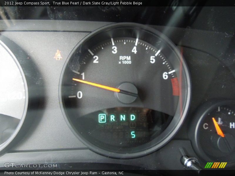 True Blue Pearl / Dark Slate Gray/Light Pebble Beige 2012 Jeep Compass Sport