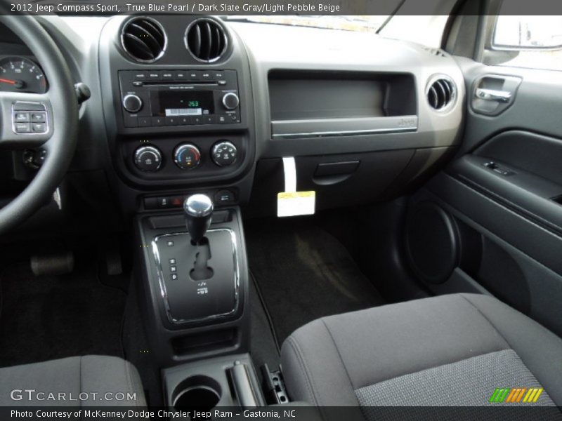 True Blue Pearl / Dark Slate Gray/Light Pebble Beige 2012 Jeep Compass Sport