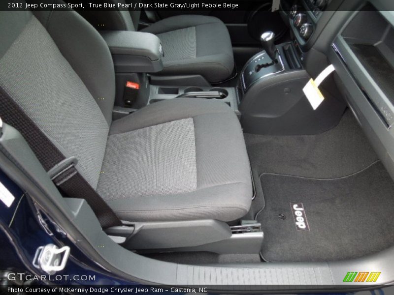 True Blue Pearl / Dark Slate Gray/Light Pebble Beige 2012 Jeep Compass Sport