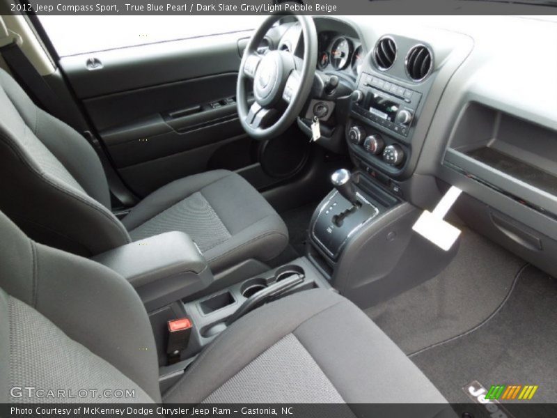 True Blue Pearl / Dark Slate Gray/Light Pebble Beige 2012 Jeep Compass Sport