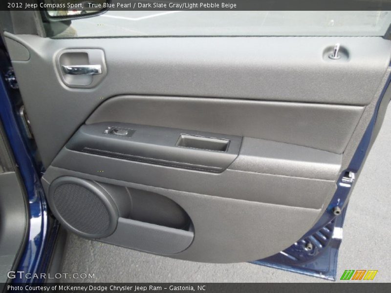 True Blue Pearl / Dark Slate Gray/Light Pebble Beige 2012 Jeep Compass Sport