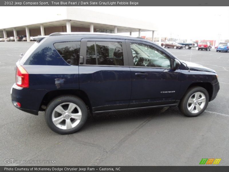 True Blue Pearl / Dark Slate Gray/Light Pebble Beige 2012 Jeep Compass Sport