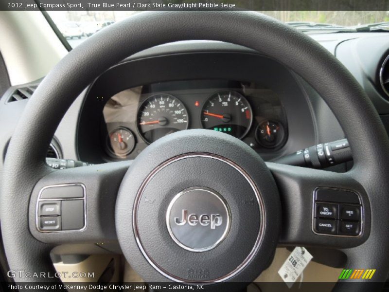 True Blue Pearl / Dark Slate Gray/Light Pebble Beige 2012 Jeep Compass Sport
