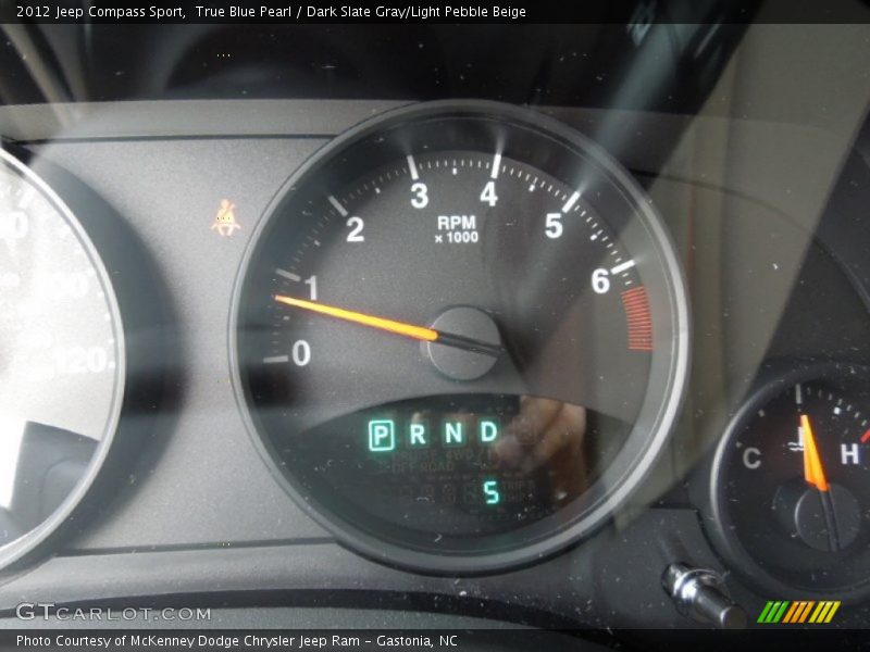 True Blue Pearl / Dark Slate Gray/Light Pebble Beige 2012 Jeep Compass Sport