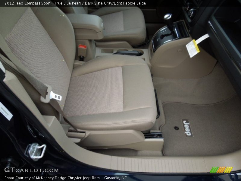 True Blue Pearl / Dark Slate Gray/Light Pebble Beige 2012 Jeep Compass Sport