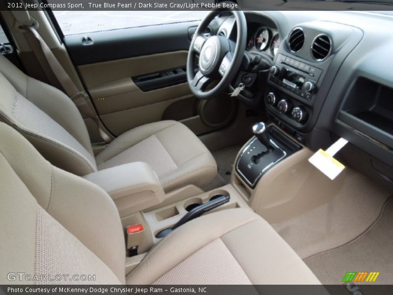 True Blue Pearl / Dark Slate Gray/Light Pebble Beige 2012 Jeep Compass Sport