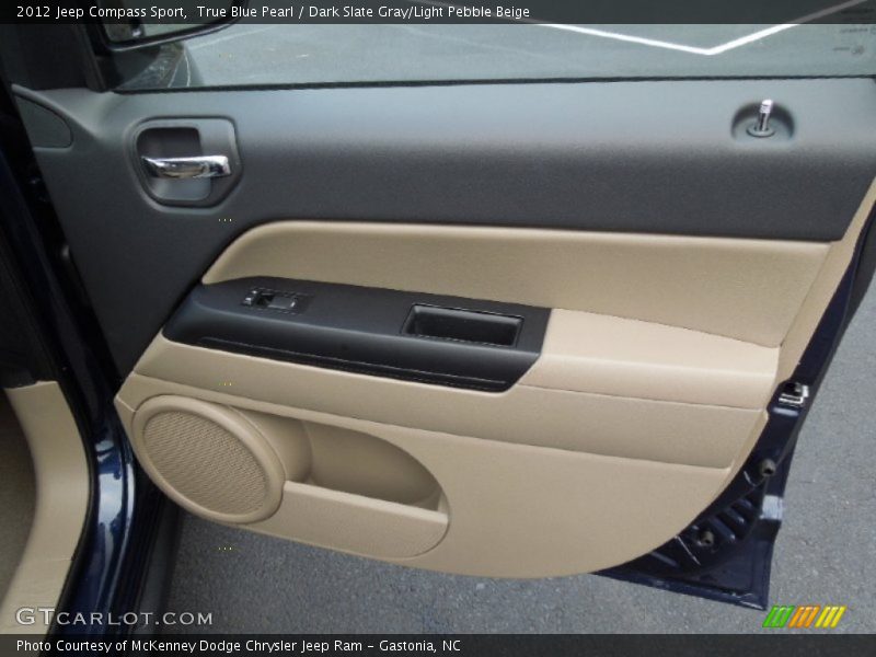 True Blue Pearl / Dark Slate Gray/Light Pebble Beige 2012 Jeep Compass Sport
