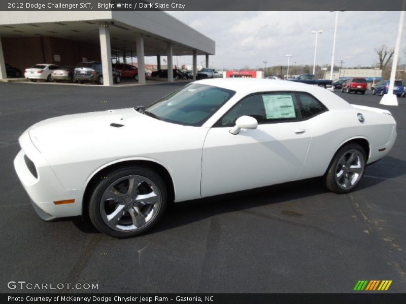 Bright White / Dark Slate Gray 2012 Dodge Challenger SXT