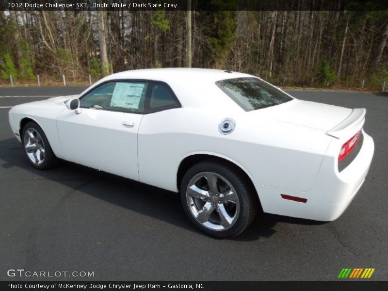 Bright White / Dark Slate Gray 2012 Dodge Challenger SXT
