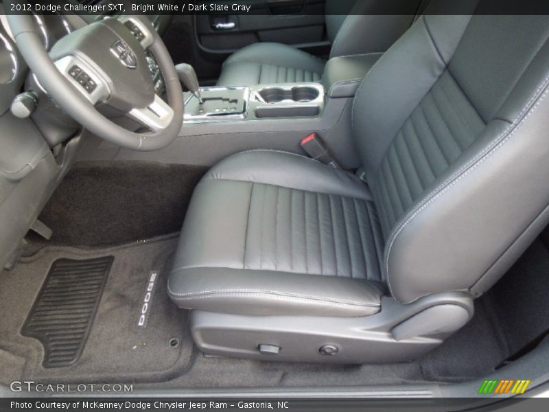 Bright White / Dark Slate Gray 2012 Dodge Challenger SXT