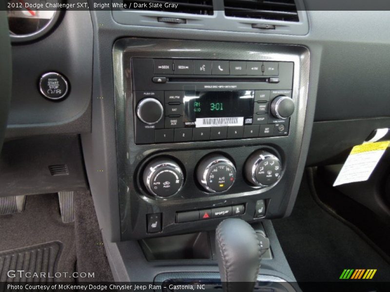 Bright White / Dark Slate Gray 2012 Dodge Challenger SXT
