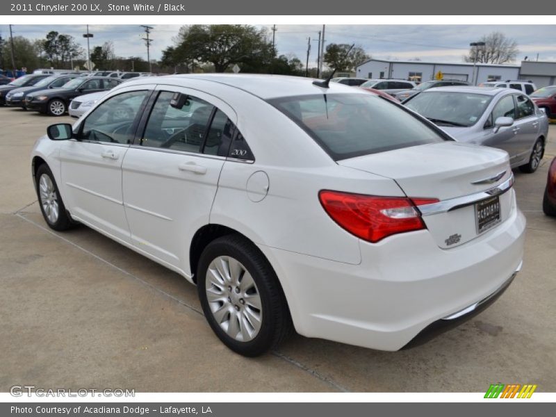 Stone White / Black 2011 Chrysler 200 LX