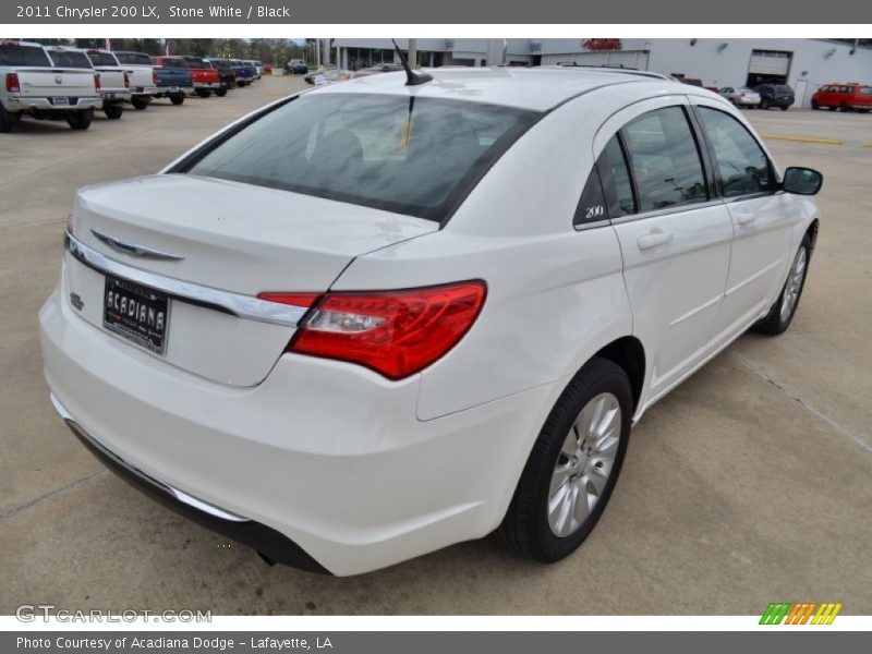 Stone White / Black 2011 Chrysler 200 LX