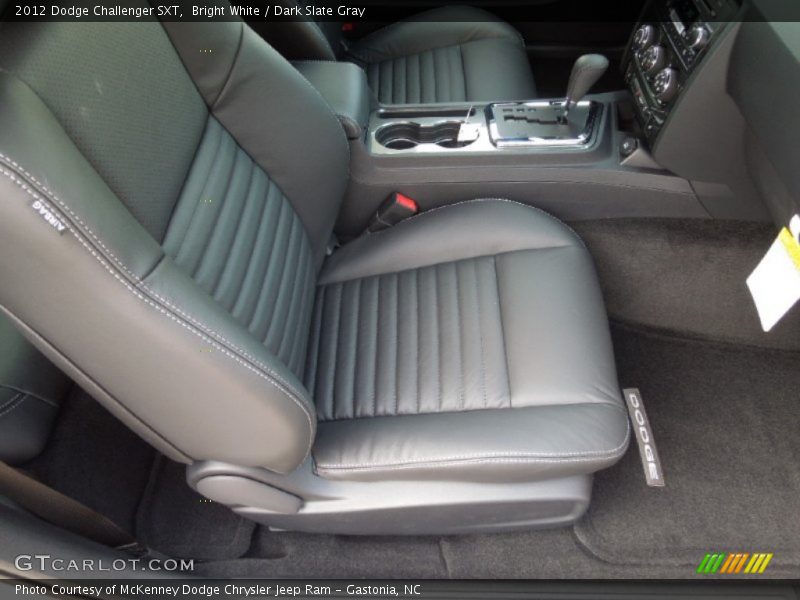 Bright White / Dark Slate Gray 2012 Dodge Challenger SXT