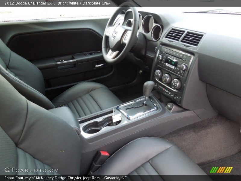 Bright White / Dark Slate Gray 2012 Dodge Challenger SXT