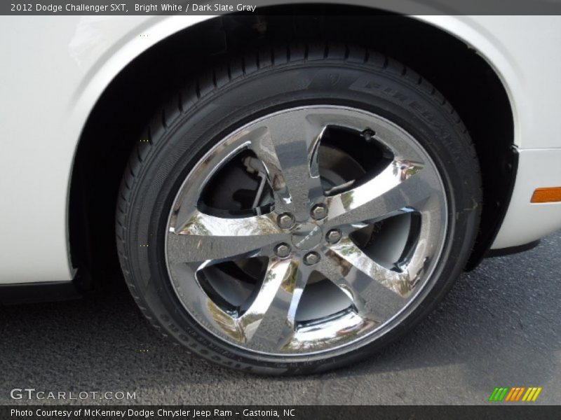 Bright White / Dark Slate Gray 2012 Dodge Challenger SXT