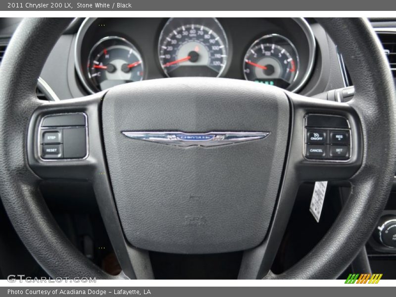 Stone White / Black 2011 Chrysler 200 LX