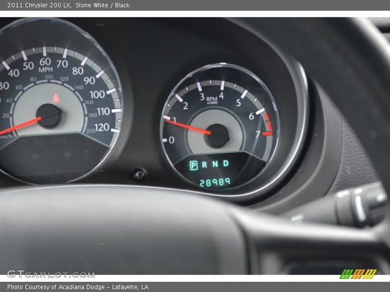 Stone White / Black 2011 Chrysler 200 LX