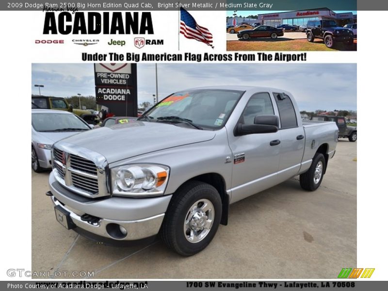 Bright Silver Metallic / Medium Slate Gray 2009 Dodge Ram 2500 Big Horn Edition Quad Cab