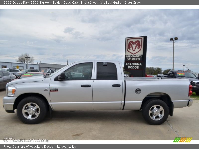 Bright Silver Metallic / Medium Slate Gray 2009 Dodge Ram 2500 Big Horn Edition Quad Cab