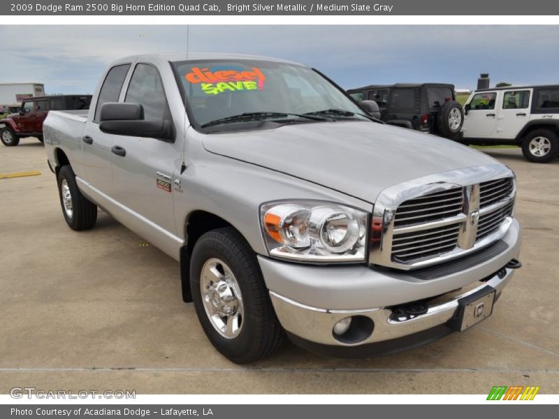 Bright Silver Metallic / Medium Slate Gray 2009 Dodge Ram 2500 Big Horn Edition Quad Cab