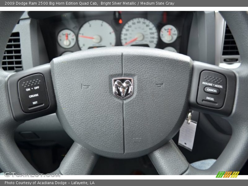 Bright Silver Metallic / Medium Slate Gray 2009 Dodge Ram 2500 Big Horn Edition Quad Cab