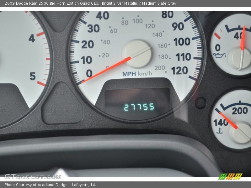 Bright Silver Metallic / Medium Slate Gray 2009 Dodge Ram 2500 Big Horn Edition Quad Cab